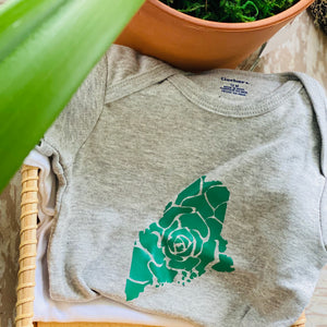 Mainely Succulents Onesie